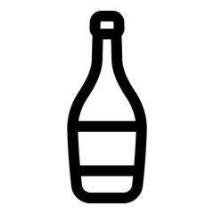 Bottle Flat Icon Isolated On White Background