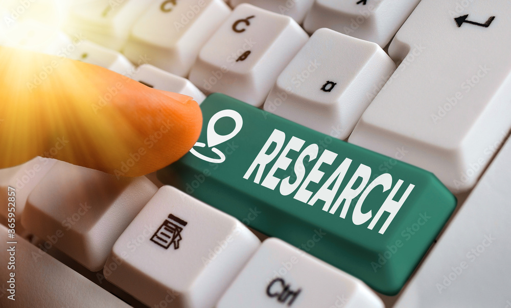 Poster text sign showing research. business photo text systematic analysis and review of materials and sour