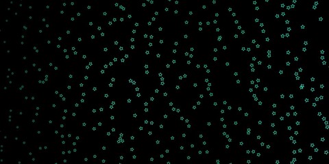 Dark Green vector texture with beautiful stars. Colorful illustration in abstract style with gradient stars. Pattern for websites, landing pages.