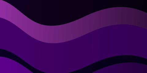 Dark Purple vector background with curved lines. Colorful illustration in abstract style with bent lines. Template for cellphones.