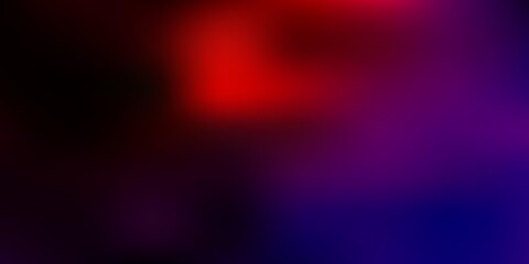 Dark pink, red vector gradient blur drawing.