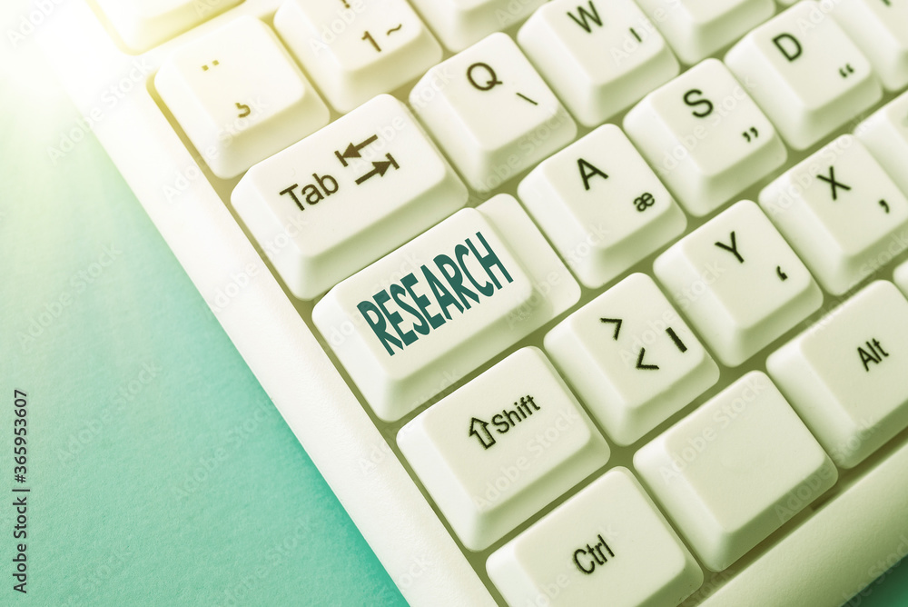Poster writing note showing research. business concept for systematic analysis and review of materials and 
