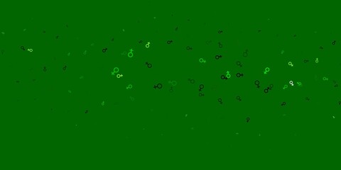 Light Green vector backdrop with woman's power symbols.