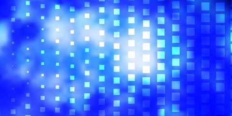 Light BLUE vector pattern in square style. New abstract illustration with rectangular shapes. Design for your business promotion.