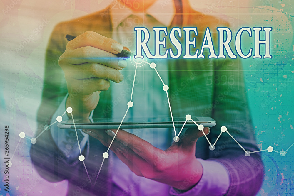 Poster writing note showing research. business concept for systematic analysis and review of materials and 
