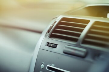 close up of a car interior