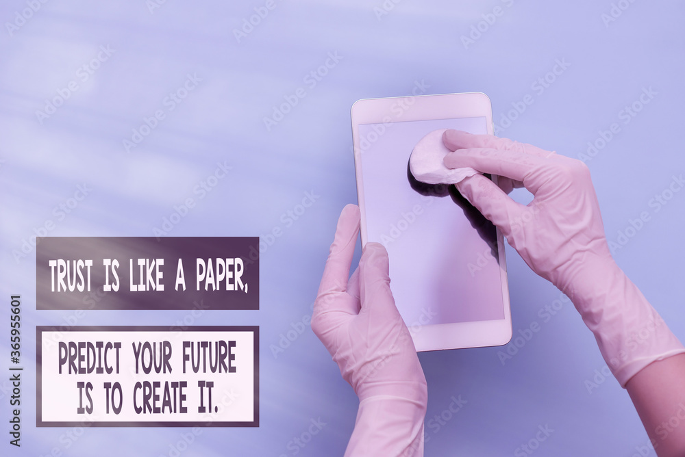 Poster word writing text the best way to predict your future is to create it.. business photo showcasing ha