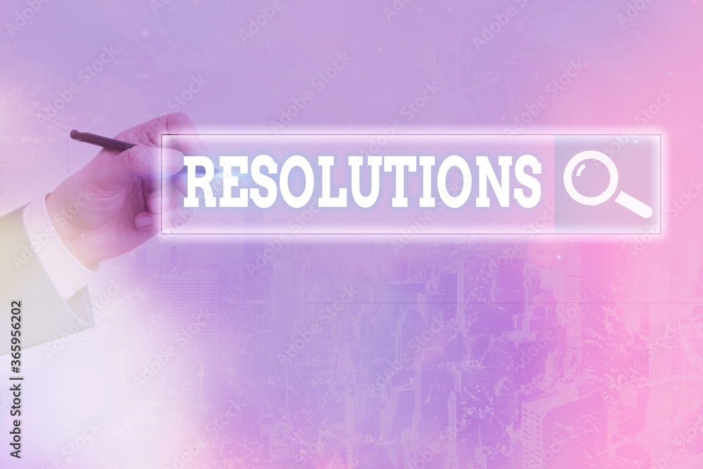 Poster handwriting text writing resolutions. conceptual photo defined with being firmly fixed on something 