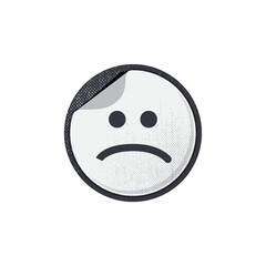 Fototapeta premium emoticon with sad face