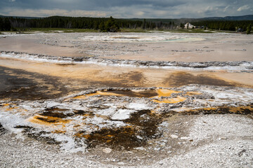 Great Fountain Geyser, a geothermal feature along Firehole Lake Drive in Yellowstone National Park
