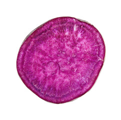 purple yams isolated on white background