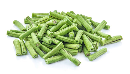 Yard Long bean isolated on white background