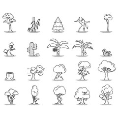 Fototapeta premium set of trees