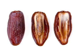 dried date isolated on white background