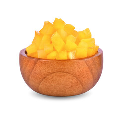 yellow paprika pepper isolated on white background