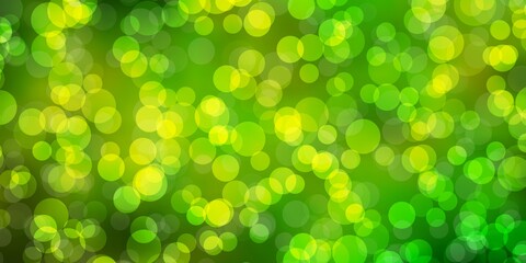 Light Green vector layout with circles. Colorful illustration with gradient dots in nature style. Design for posters, banners.