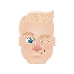 man winking