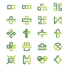 set of abstract icons