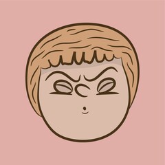 boy with painful expression