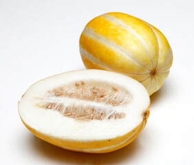 The Korean melon[1] (Cucumis melo L. var. makuwa) or chamoe (참외), following its Korean name, is a type of melon primarily grown in Korea,