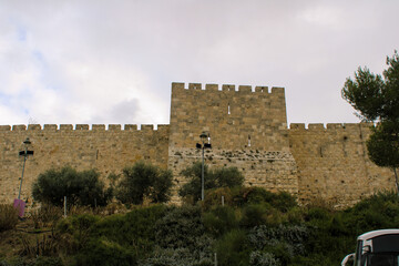 Fototapeta premium Jerusalem's Old City wall view from west