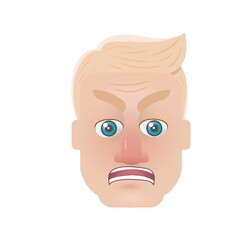 man scared