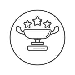 trophy with stars