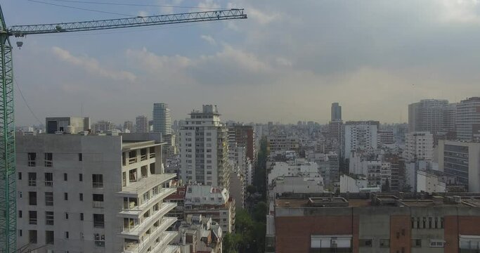 Toma aerea edificios de Recoleta, Buenos Aires