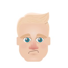 man with frustrated expression