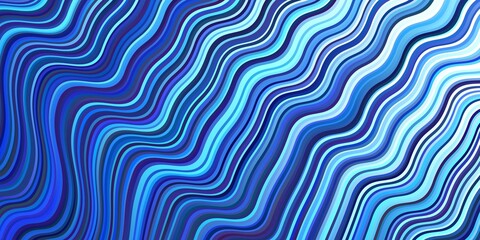 Dark BLUE vector background with curved lines.