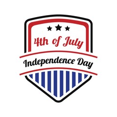 fourth of july independence day label