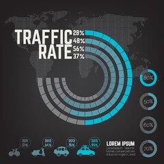 traffic rate infographics