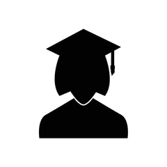 woman wearing graduation hat