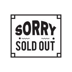 Obraz premium sorry sold out text