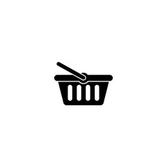 Shopping basket icon. Vector on isolated white background. EPS 10.