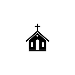Church Icon. Vector on isolated white background. EPS 10.
