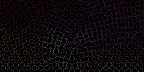 Fototapeta na wymiar Dark Multicolor vector backdrop with dots. Abstract colorful disks on simple gradient background. Pattern for wallpapers, curtains.