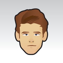 man with neutral face