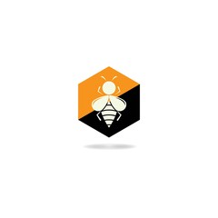 Bee logo template vector icon design