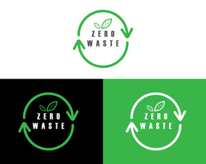 zero waste professional template logo. vector