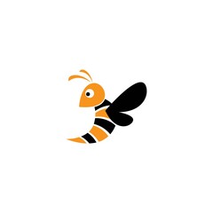 Bee logo template vector icon design