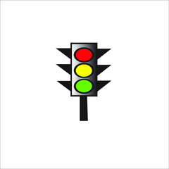 Traffic signal ahead sign icon vektor