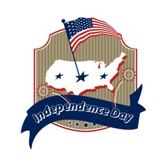 america independence day label