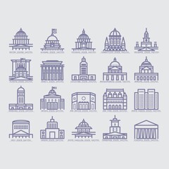 collection of usa buildings