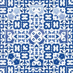 Ornamental azulejo portugal tiles decor.