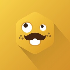 emoticon with scheming expression