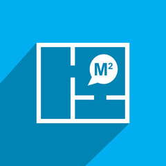 spacious house icon, Real estate icon vector