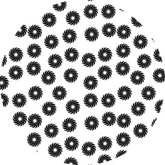 Monochrome Japanese style windmill background material