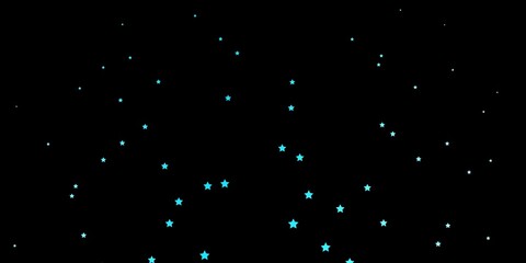 Dark Blue, Green vector template with neon stars. Shining colorful illustration with small and big stars. Pattern for websites, landing pages.