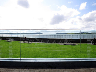Fototapeta premium The Titanic Memorial Garden in Cobh, IRELAND, viewing the last anchoring position 